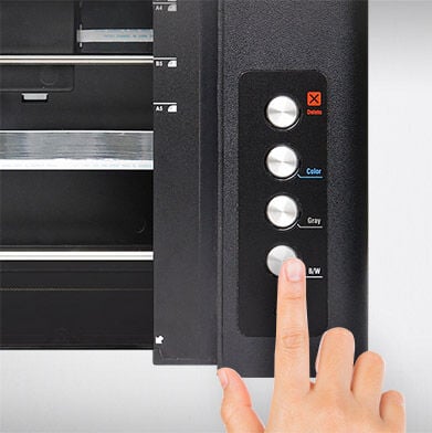 單觸按鈕簡化了圖書掃描，提高了掃描速度和效率。